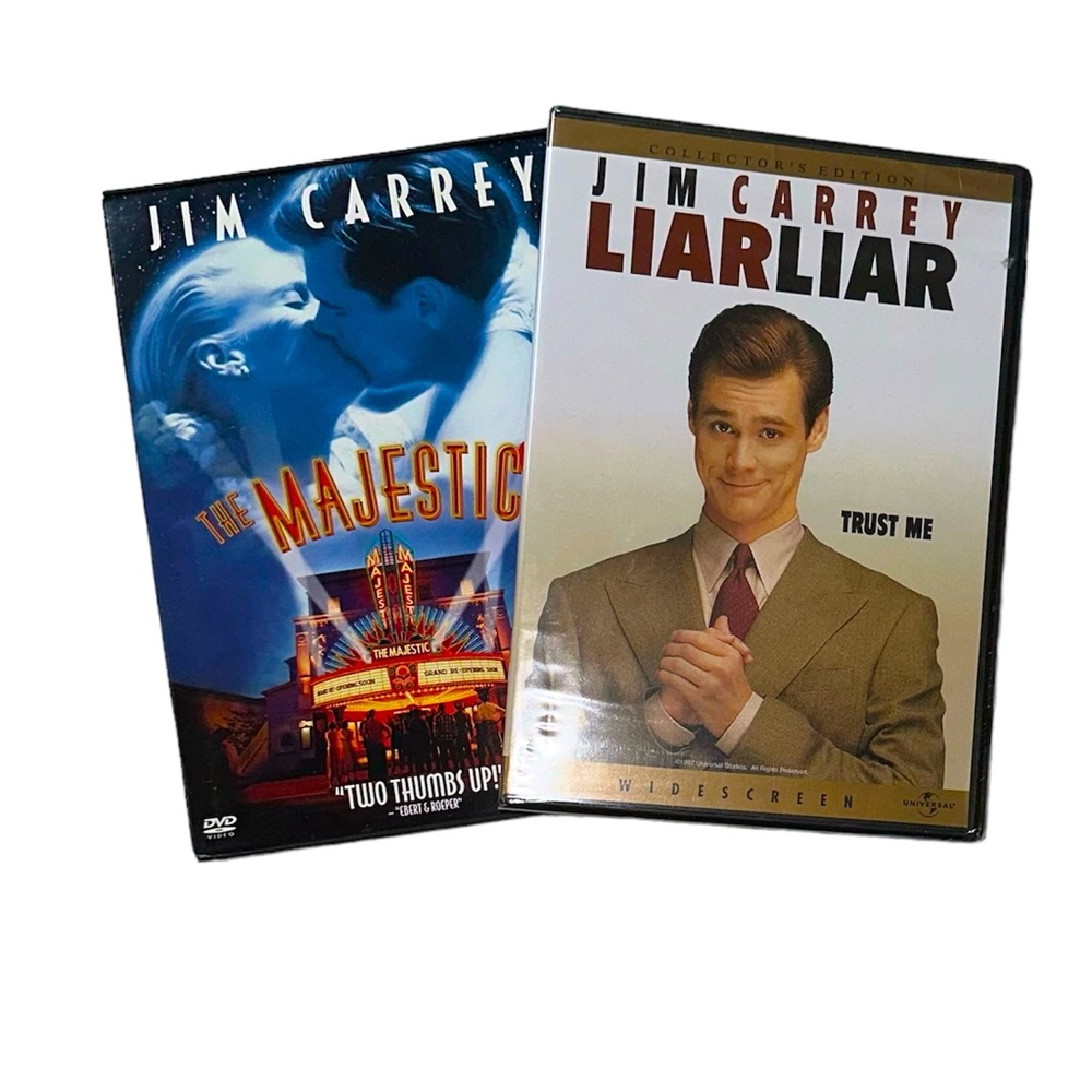 Jim Carrey, 2 movie DVD, bundle liar, liar, and the majestic